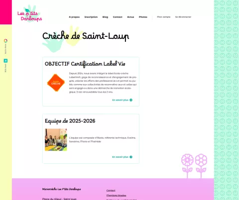 Site web de la crèche les ptits darloups